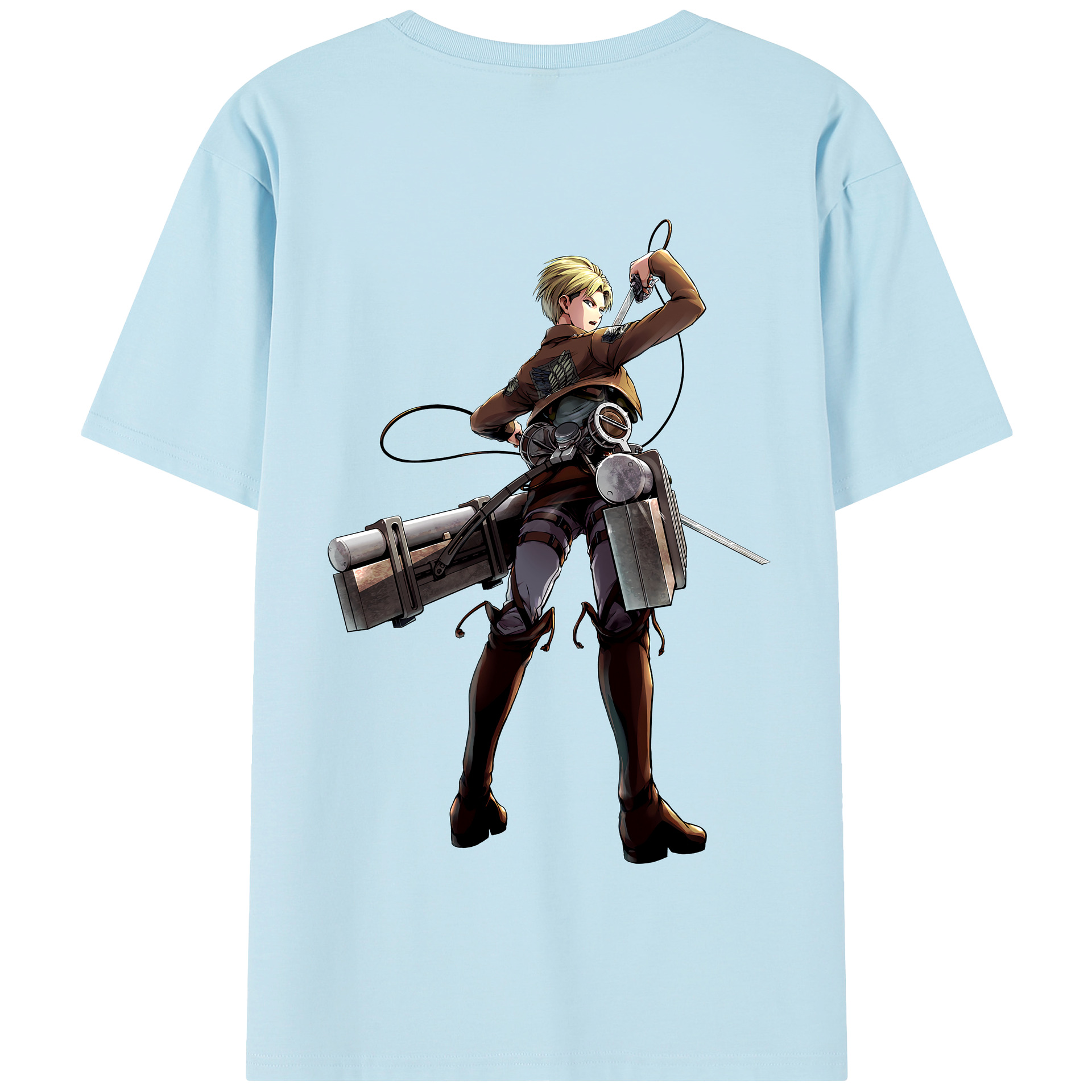 （画像用） 進撃の巨人 Attack on Titan 綿100％半袖Tシャツ（背面プリント）
